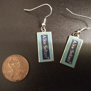 Very odd Alka seltzer enamel earrings